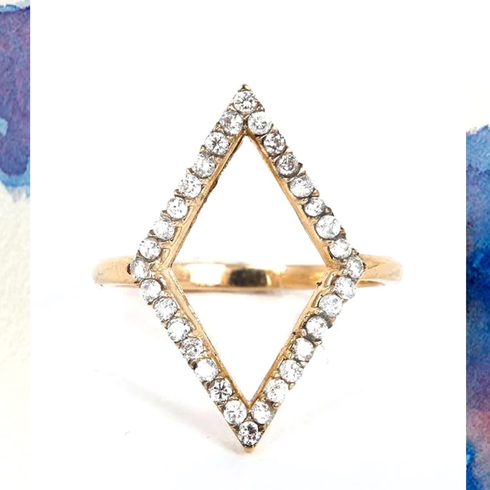 Adornia 14k open diamond ring.